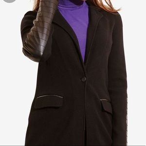 Lauren Ralph Lauren Knit Faux Leather Blazer